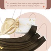 image:imageBundle 2Packs Tape in Hair Extensions and Ponytail Hair Extensions Dark Brown 18inch 80G