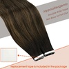 image:imageBundle 2Packs Tape in Hair Extensions and Ponytail Hair Extensions Dark Brown 20inch 80G