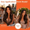 image:imageSunny Hair Clip in Hair Extensions Real Human Hair Balayage 18 Inch 170g