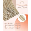 image:imageSunny Hair Clip in Hair Extensions Real Human Hair Blonde Highlight 18inch