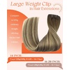 image:imageSunny Hair Clip in Hair Extensions Real Human Hair Brown Balayage 14 Inch