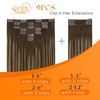 image:imageSunny Hair Clip in Hair Extensions Real Human Hair Brown Balayage 180g