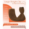image:imageSunny Hair Clip in Hair Extensions Real Human Hair Natural Light Brown