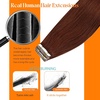 image:imageSunny Hair Tape in Hair Extensions 24Inch Long Warm Mahogany