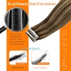 image:imageSunny Hair Tape in Hair Extensions Human Hair Brown Highlight Blonde Silky