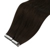 image:imageTape in Hair Extensions and Human Hair Ponytail Dark Brown 130G