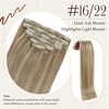 image:imageTwo Styles Clip in Hair Extensions and Ponytail Hair Extensions Blonde Highlights 200G