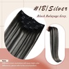 image:imageand Ve Sunny Clip in Hair Extensions and Human Hair Ponytail Black 200G