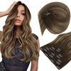 image:image245g 22inch Caramel Blonde Balayage Hair Extensions Bundle Clip in Hair Extensions and Wire Hair Extension 2 Packs
