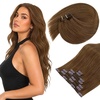 image:imageSunny Hair Clip in Hair Extensions Real Human Hair Natural Light Brown