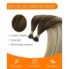 image:imageSunny Hair 24 Inch Long Nano Ring Extensions Brown Balayage Platinum Blonde