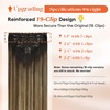 image:imageSunny Hair Clip in Hair Extensions Real Human Hair Black Ombre Blonde