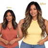 image:imageSunny Hair Clip in Hair Extensions Real Human Hair Black Ombre Blonde
