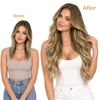 image:imageSunny Hair Clip in Hair Extensions Real Human Hair Brown Balayage 120g