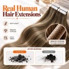 image:imageSunny Hair Tape in Hair Extensions Human Hair Brown 16 Inch for Office Days