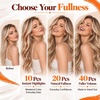 image:imageSunny Hair Tape in Hair Extensions Human Hair Brown 16 Inch for Office Days