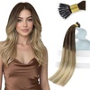 image:imageSunny Hair 24 Inch Long Nano Ring Extensions Brown Balayage Platinum Blonde
