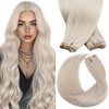 image:imageSunny Hair Sew in Hair Extensions Real Human Hair 135g Blonde Weft Hair Extensions Human Hair Platinum Blonde Human Hair Sew in Extensions For Women Real Hair Long Straight 22inch