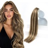 image:imageSunny Hair Tape in Hair Extensions Human Hair Brown 16 Inch for Office Days