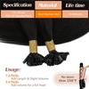 image:imageSunny Hair 24 Inch K Tips Hair Extensions Human Hair Natural Black