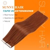 image:imageSunny Hair Tape in Hair Extensions Human Hair Warm 18 Inch for Vacations