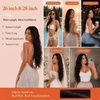 image:imageSunny Hair Clip in Hair Extensions Real Human Hair Black Women 26 Inch 150g